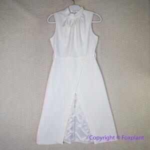 BLITHE Asymmetrical sleeveless Dress off‎ white/ ivory, women size S